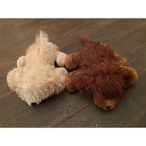 (Set Of 2) Ganz GOLDEN RETRIEVER and BROWN DOG Plush Toy